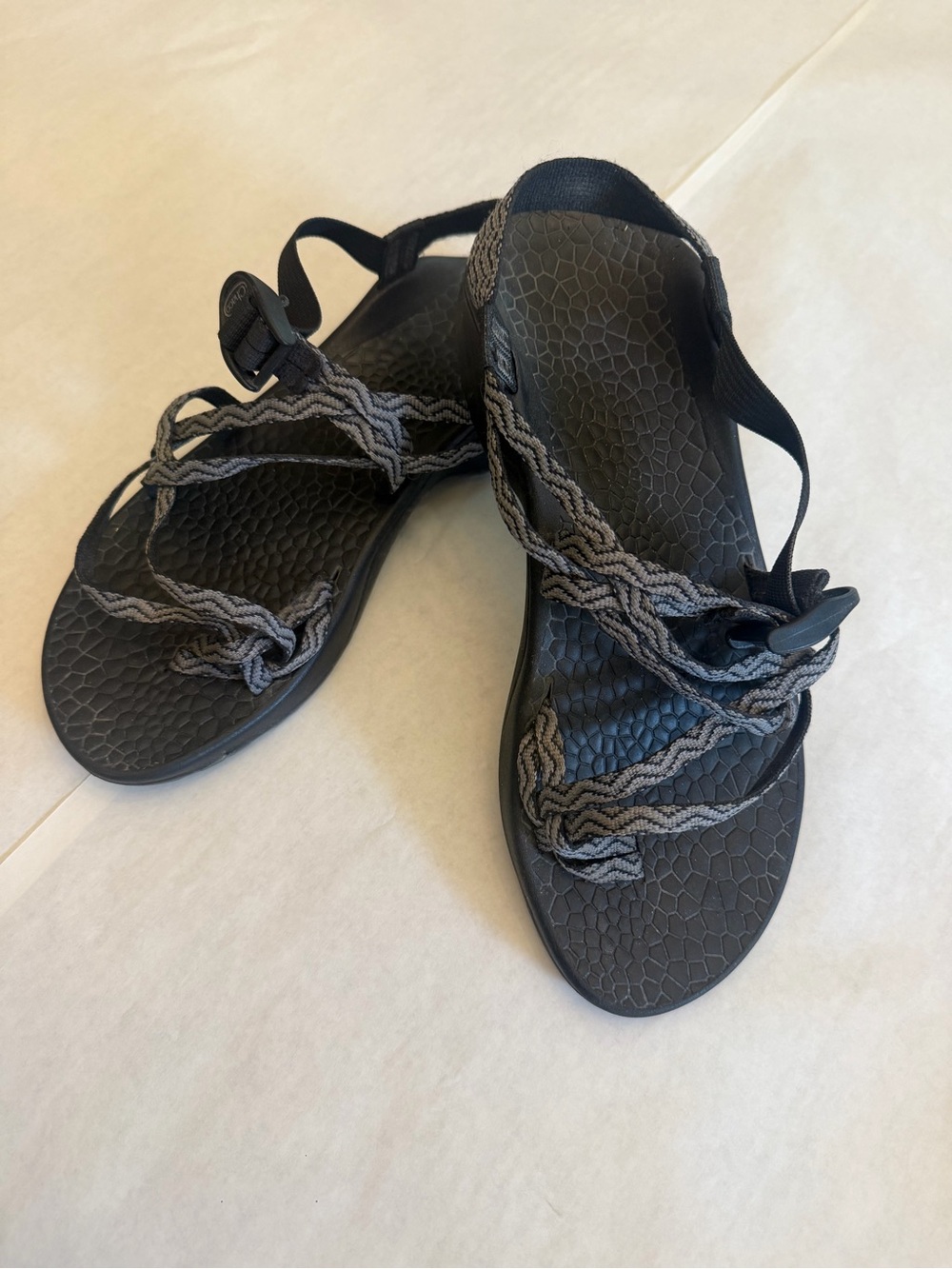 Chaco Women’s Black and Gray Braided Strap Sandals